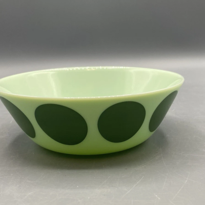 IKEA OFTAST Light Green Polka Dot Pattern bowl