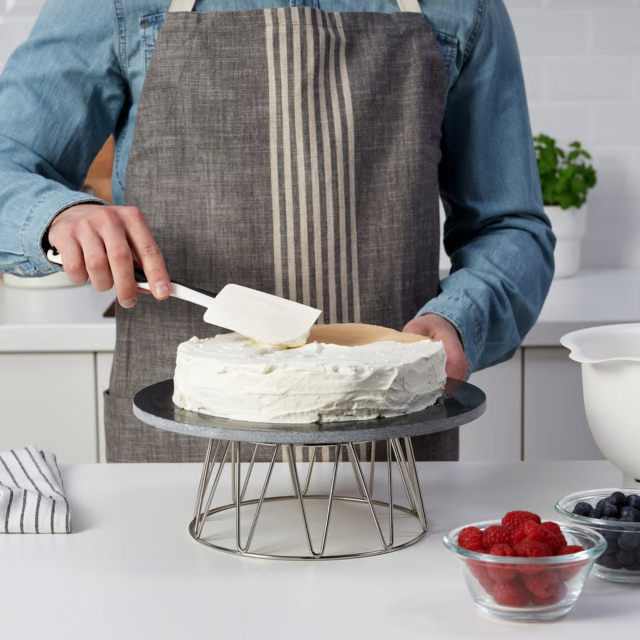 IKEA GUBBRÖRA Rubber spatula 25 CM, Plastic handle & Silicone rubber blade, white for cake decoration for BBQ