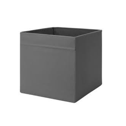 IKEA Box, dark grey, 33x38x33 cm, DRONA