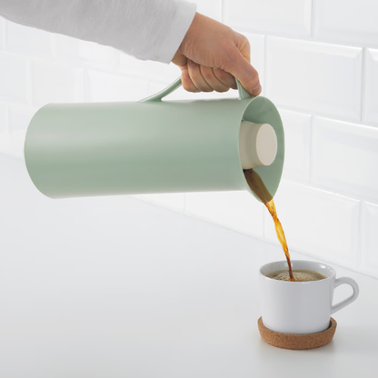 IKEA Vacuum flask, Beige/Red & light green 1 Litr