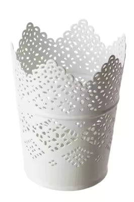 IKEA SKURAR Candle holder, white, 11 cm