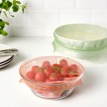 Reusable Silicone Food Covers Food Cover Set, Set of 2, Silicone