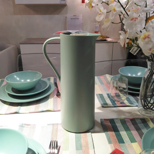 IKEA Vacuum flask, Beige/Red & light green 1 Litr