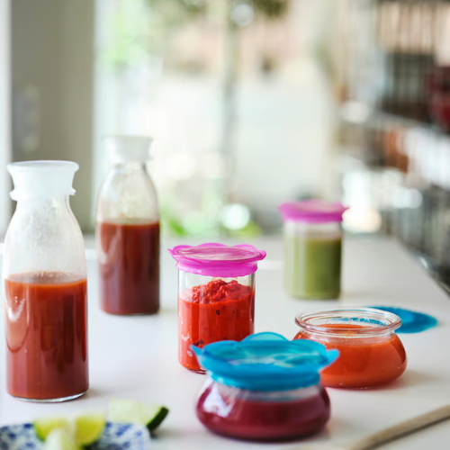Food Cover, Set of 3, silicone multicolour ikea