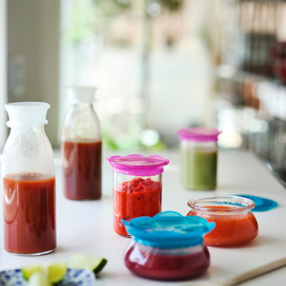 Food Cover, Set of 3, silicone multicolour ikea