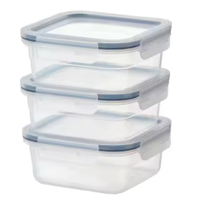 IKEA 365+ Food container, square/plastic, 750 ml