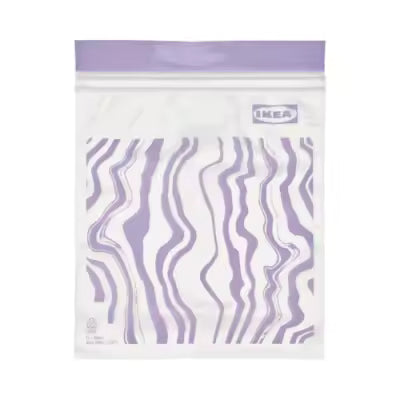 ISTAD Resealable bag, patterned lilac, 1 l