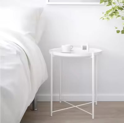 IKEA GLADOM Tray table, white, 45x53 cm
