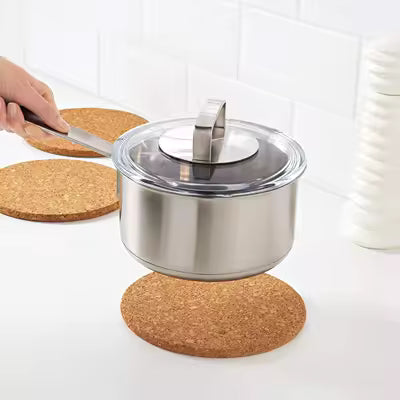 IKEA HEAT Pot stand, cork, 19 cm, 3 pack