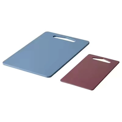 IKEA BERGTUNGA Chopping board, set of 2, dark blue/red