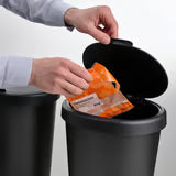 IKEA HÖLASS Bin with lid, black, 8 l