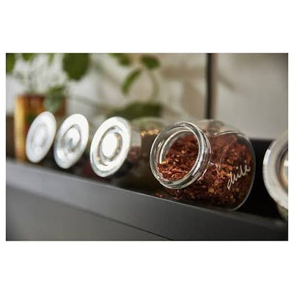 IKEA SPICE JAR - Set of 4 - RAJTAN 15 CL GLASS / ALUMINIUM 1 Ratings