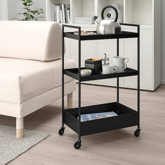 IKEA NISSAFORS Trolley, black, 50.5x30x83 cm