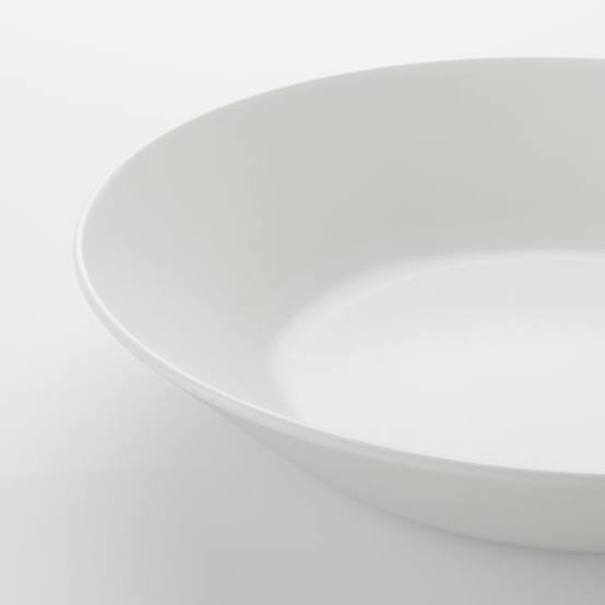 OFTAST Deep Plate, White, 20 cm
