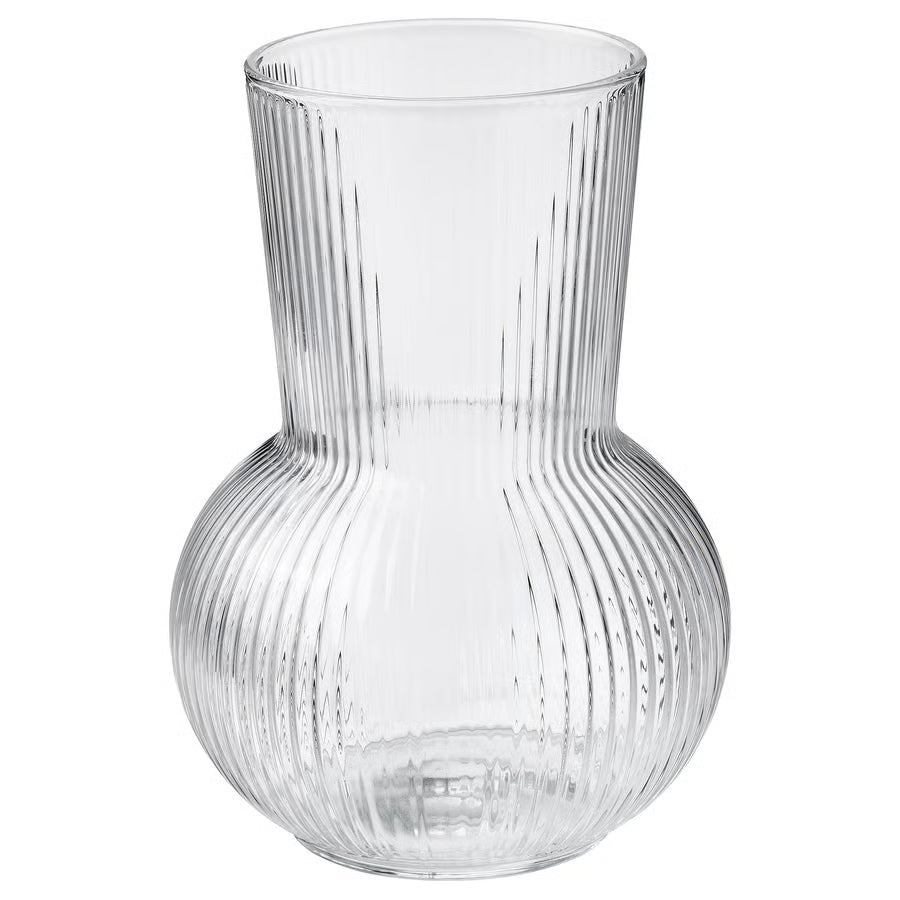 PÅDRAG Vase clear glass 17 cm – IKEA tableware & Home decoration Vase – for Modern Antique Tabletop washable