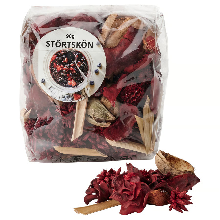 IKEA STÖRTSKÖN scented potpourri Berries/red 90 g